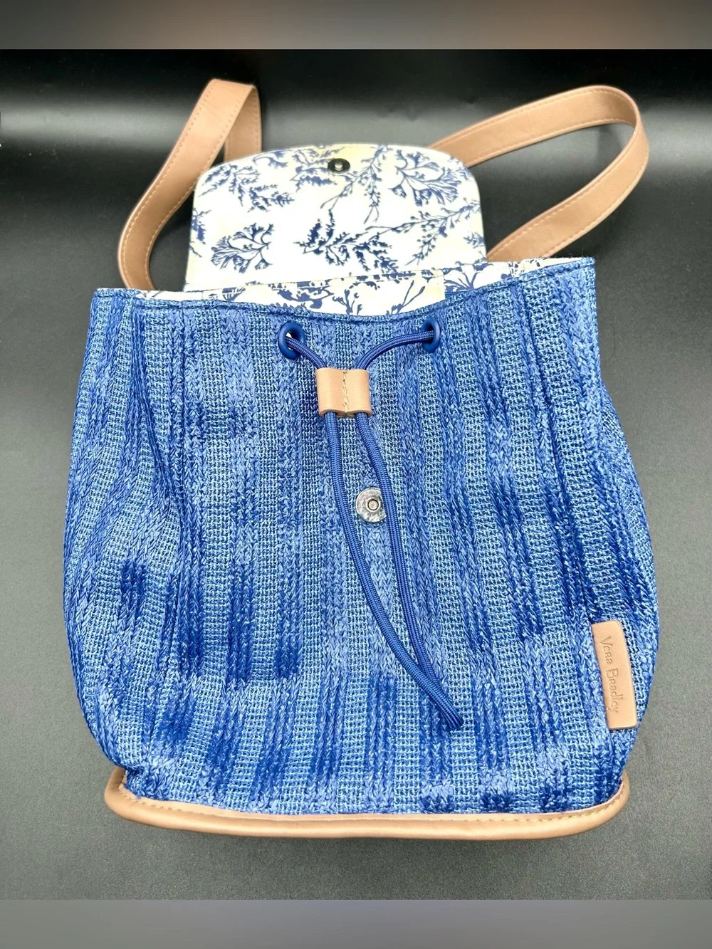 VERA BRADLEY Mini Backpack in The Regatta Turtle Blue .